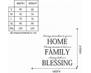 Home Family Blessing Quotes Wall  Art Stickers